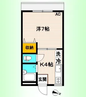 コーポ・エコー【1階】の間取り