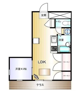 グラスヒル平潟B【1階】の間取り