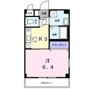 ヒラソル市川【1階】の間取り