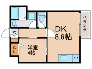 フォース桂【4階】の間取り