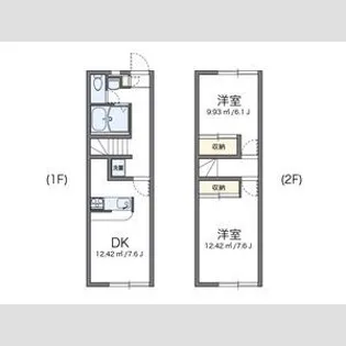レオパレスSUN SHINE【1階】の間取り