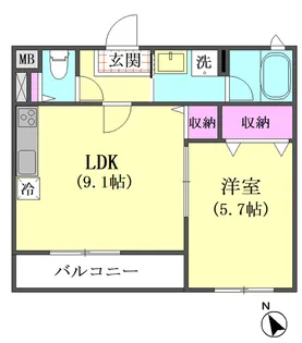 エルアノール【1階】の間取り