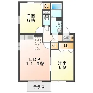 グラティチュード E【1階】の間取り