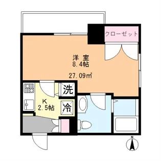 ジュネスコート綾瀬【4階】の間取り