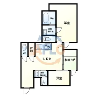 大阪ドーム前九条南ビル【3階】の間取り