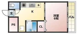 サンハイツバロン【1階】の間取り