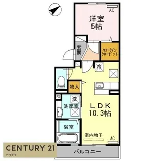 セジュール鵬舟V【1階】の間取り