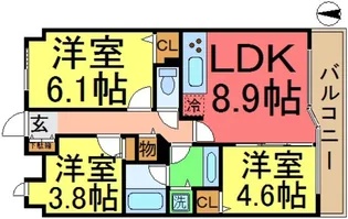 LANAI T GARDEN【8階】の間取り