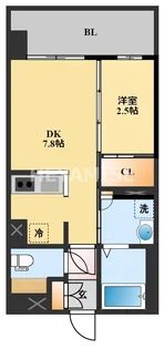 フロンティアききつII【5階】の間取り