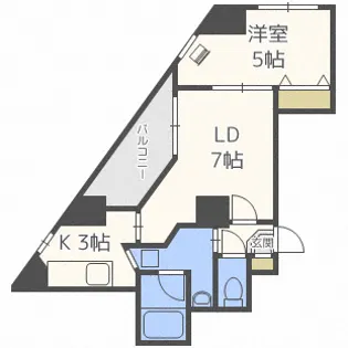 第10北海マンション【7階】の間取り