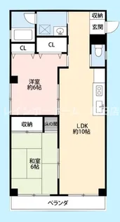 プラザ矢部【4階】の間取り