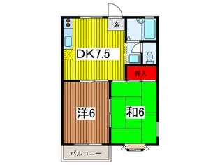 クレールB【1階】の間取り