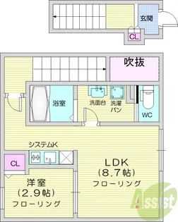 アイ・ウィステリア本塩竈【2階】の間取り