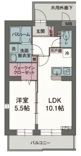 サニーリヴK【1階】の間取り