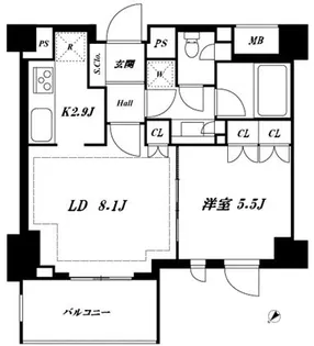 ピアース中目黒ローレルアイ【1階】の間取り