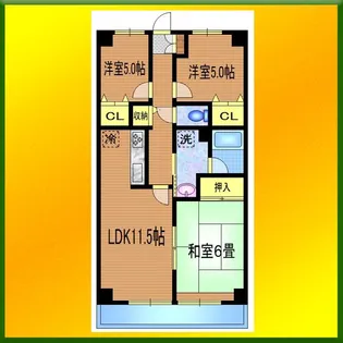 カーサエストゥペンダ【7階】の間取り