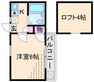 ビッグリバー綱島【2階】の間取り