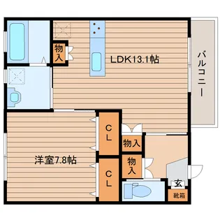 サニーガーデン花みずき【1階】の間取り