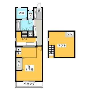 ハッピーコートペリカン【2階】の間取り