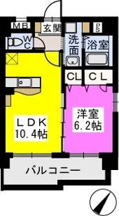 グランドゥール清水【5階】の間取り
