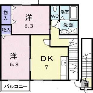 セピアコート宮浦【2階】の間取り