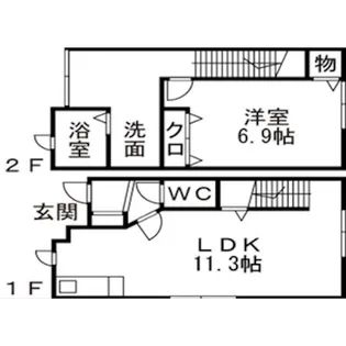 D-BOX山室【1階】の間取り