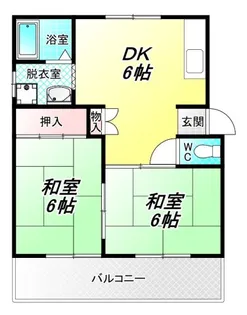 キラクハイツ【1階】の間取り