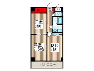 グランドゥ-ル【5階】の間取り