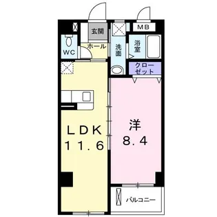 グランド・ユーハイム・ナガサカ【1階】の間取り