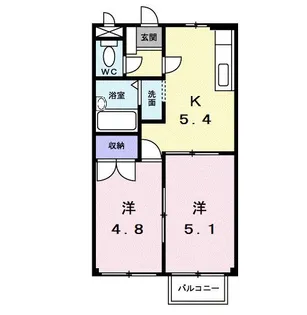 ブリジックI【2階】の間取り