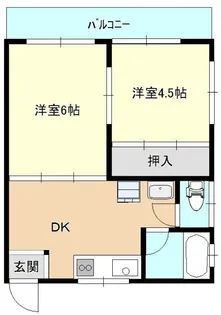 コーポラスF【2階】の間取り
