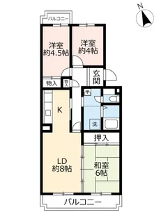 UR徳重【4階】の間取り