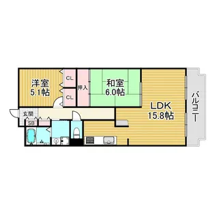 ココ西宮【3階】の間取り