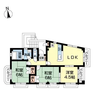 ホーミーパレス高坂【4階】の間取り