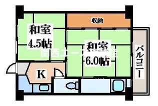 ビレッジハウス朝日ヶ丘【3階】の間取り