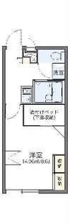 レオパレスウイング【2階】の間取り