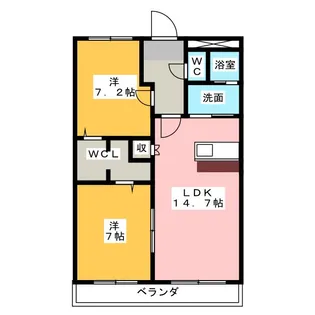 プレシャス大高台【3階】の間取り
