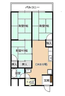 豊浜シーサイドハイツ【1階】の間取り