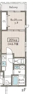 AILE門戸荘【2階】の間取り