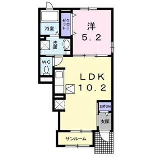 フォルトゥーナI【1階】の間取り