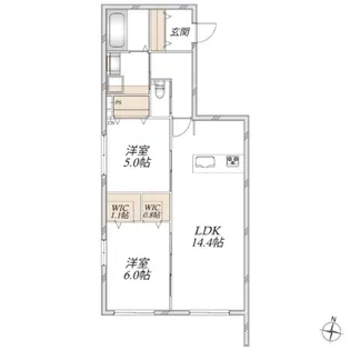 エスポワール大宮【1階】の間取り