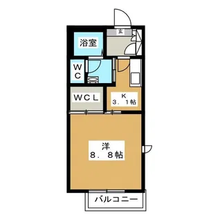 マヴェラスビューB【2階】の間取り