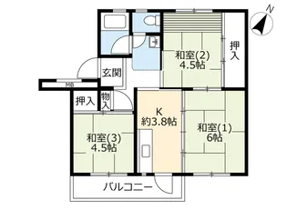 UR高津【4階】の間取り