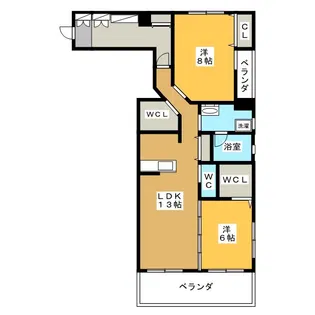 ニューボーンビル【2階】の間取り