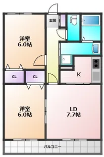 メゾンTouma【1階】の間取り