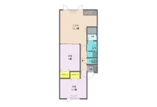 わん・ちぇりーはうす【1階】の間取り