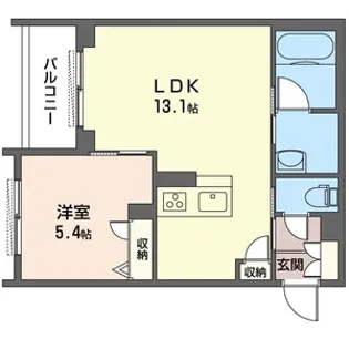 レスペディーザ公津の杜【2階】の間取り