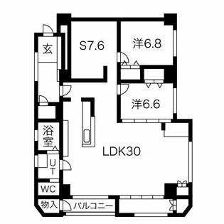 愛宕橋マンションファラオ【8階】の間取り