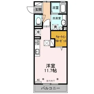 レセンテ プライム【1階】の間取り