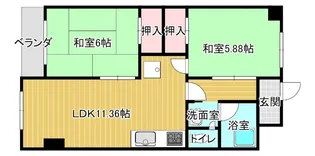 センチュリーマンション【2階】の間取り